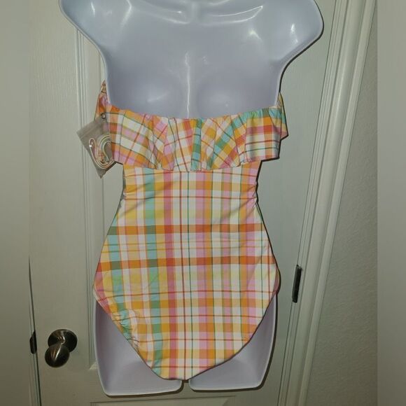 Bleu Rod Beattie Multi Color orange Swimsuit size 6 nwt - Picture 2 of 4